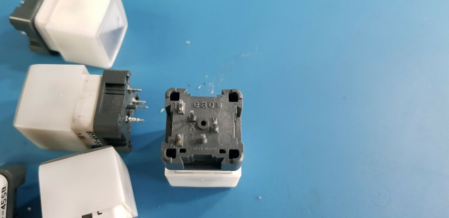 5pcs EAO Momentary Push Button Switches Illuminated Yellow 99-455B