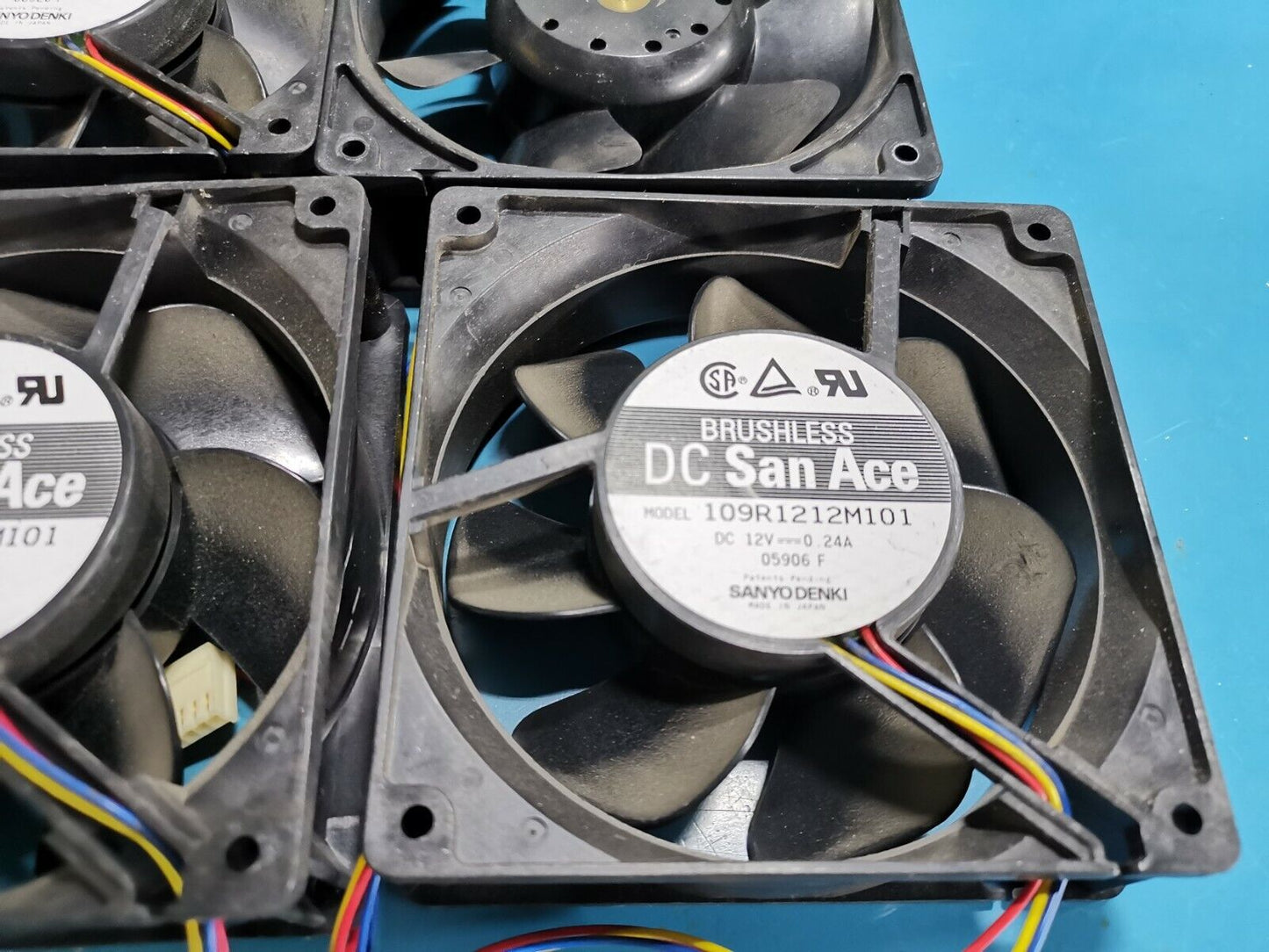 6 pcs 109R1212M101 Sanyo Denki  12V Cooling Fan