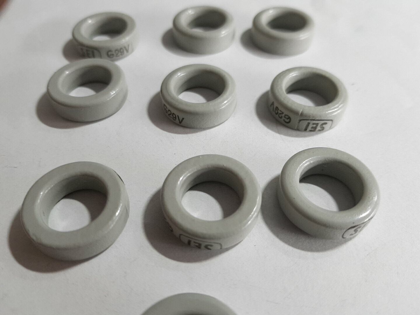 10pcs Ferrite Powder Inductor Cores Rings  OD 20mm  ID 12mm