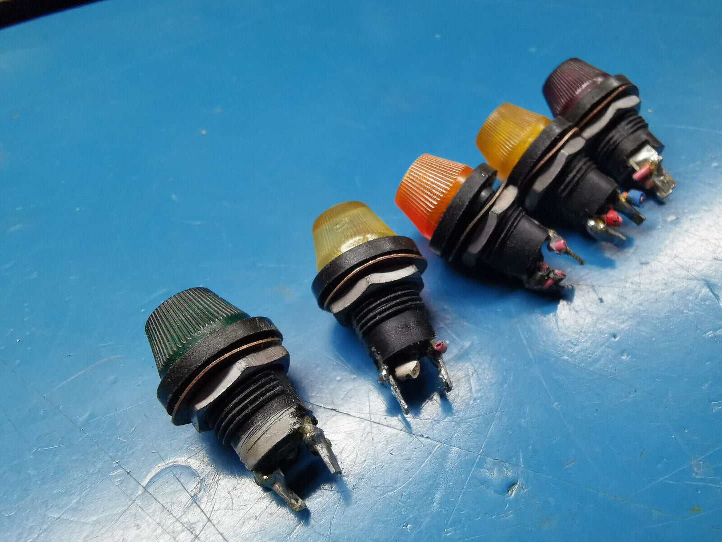 5pcs Panel Mount Indication Light Yellow Amber Orange Red Green EX MOD