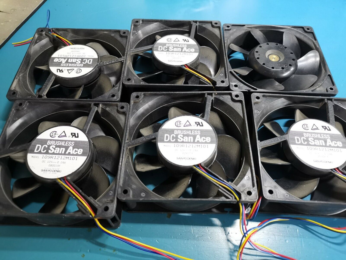 6 pcs 109R1212M101 Sanyo Denki  12V Cooling Fan