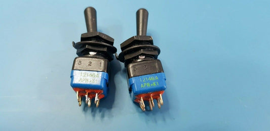 2pcs APEM Toggle Switches Mil Spec ON ON or ON OFF DPDT Toggle Switch