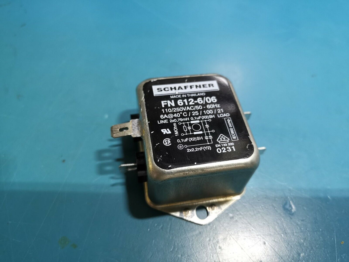 Schaffner FN612-6/06 6A 250V AC 60Hz RFI Filter