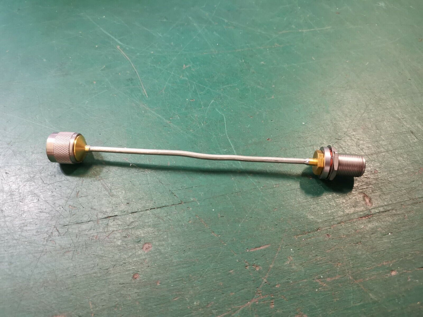 Rigid RF Cable With Bulkhead Connector Male and Female Bulkhead Panel Mount