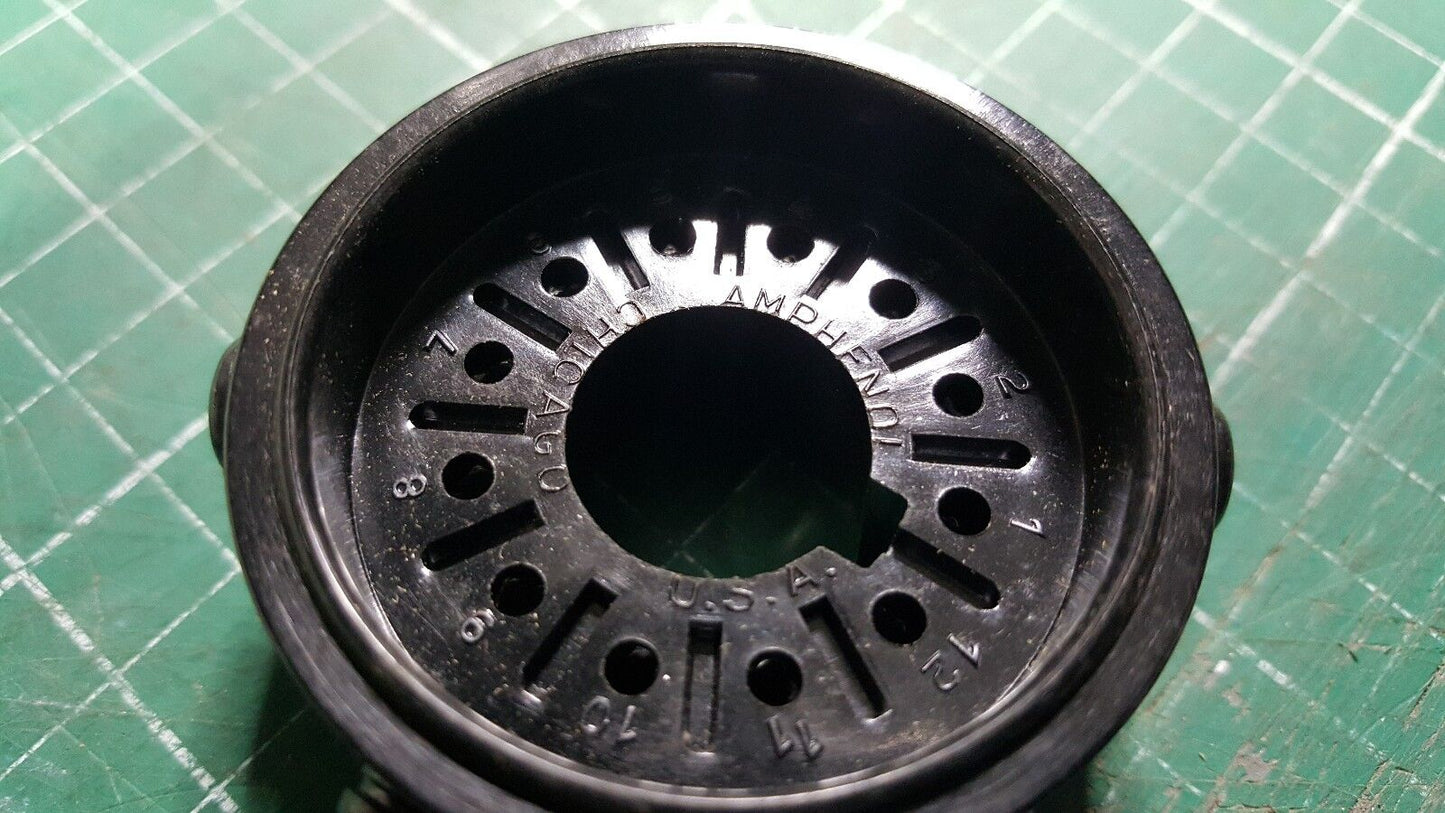Vintage 12 Pin Socket  B12 CRT Socket For DG7-32 Amphenol  , 2 pcs