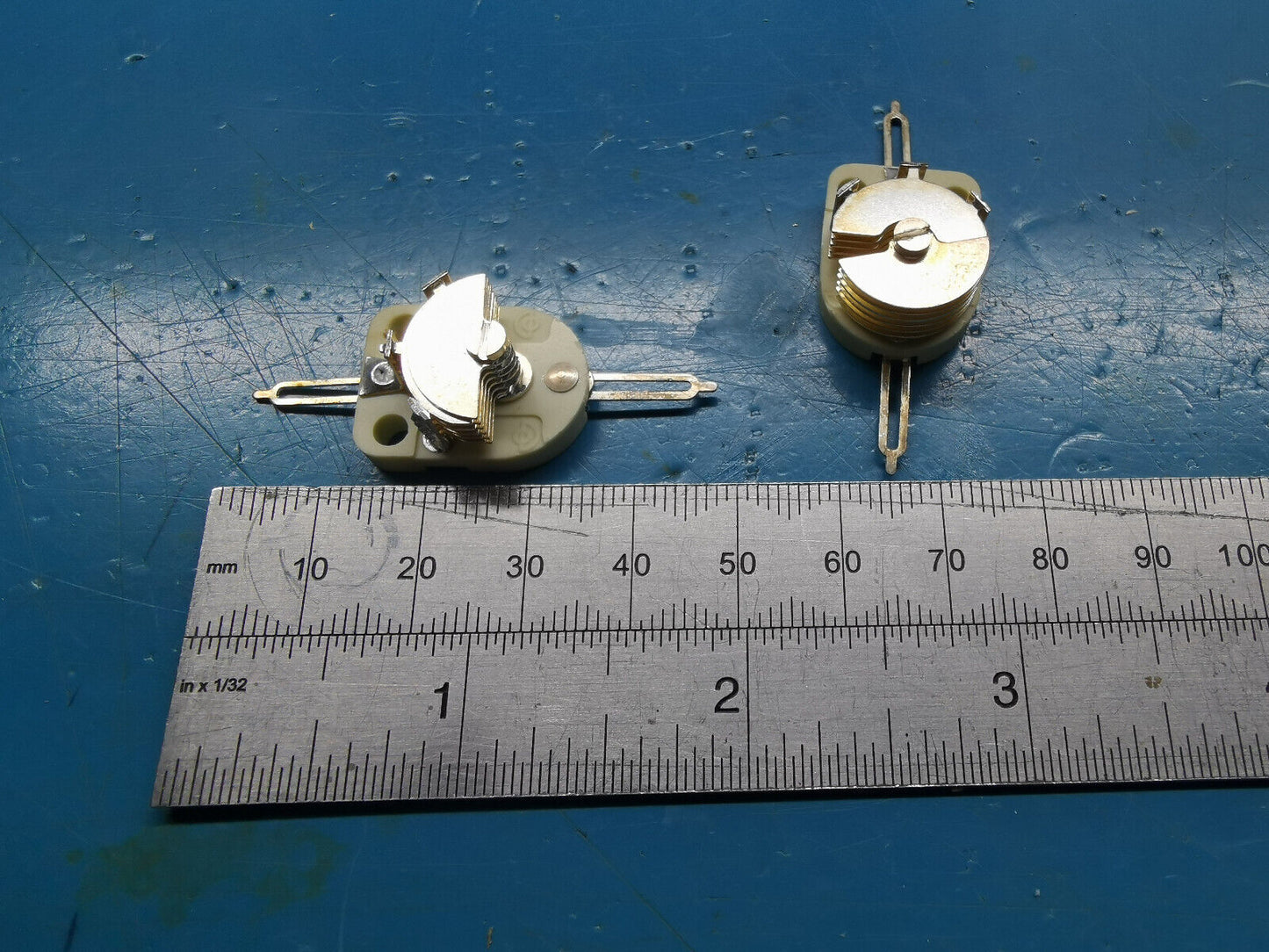 2pcs Marconi Variable Air Capacitor 3.5pF To 35pF