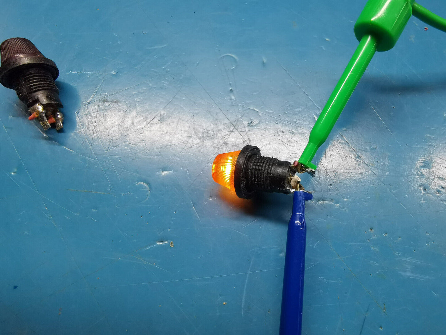 5pcs Panel Mount Indication Light Yellow Amber Orange Red Green EX MOD