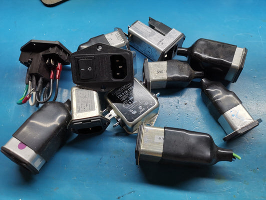 11PCS Filtered And Non Filtered IEC Connector Mains Noise Filter With Fuseholder