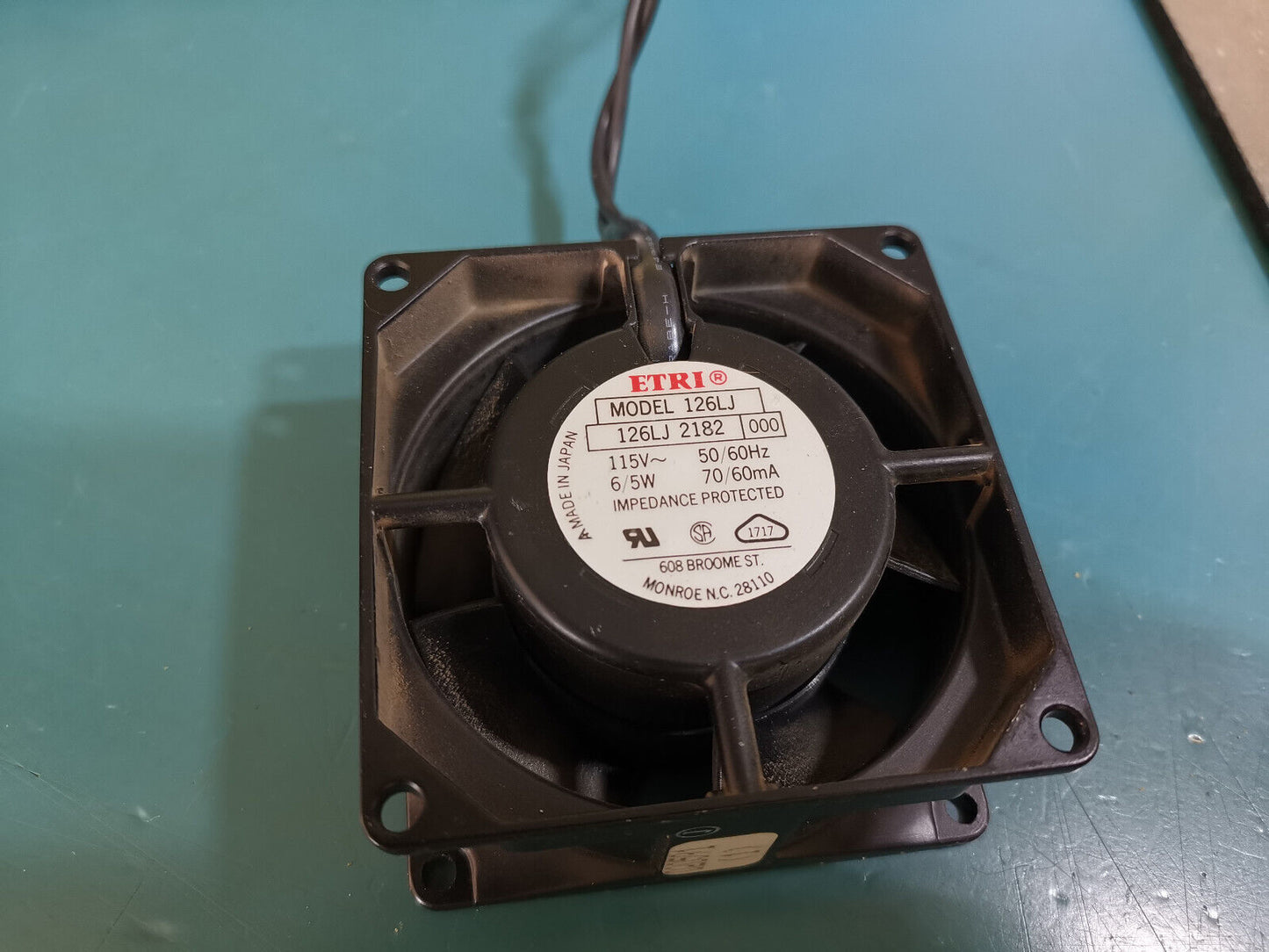 ETRI 126LJ 115v Test Gear Cooling Fan 80mm x 80mm x 48mm