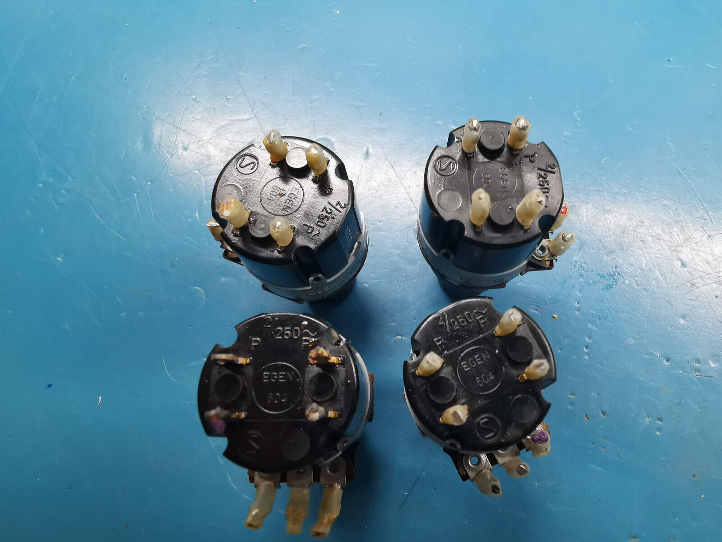 4pcs Vintage Egen 100K Linear Potentiometer With Pull Switch DPST 2A 250v AC