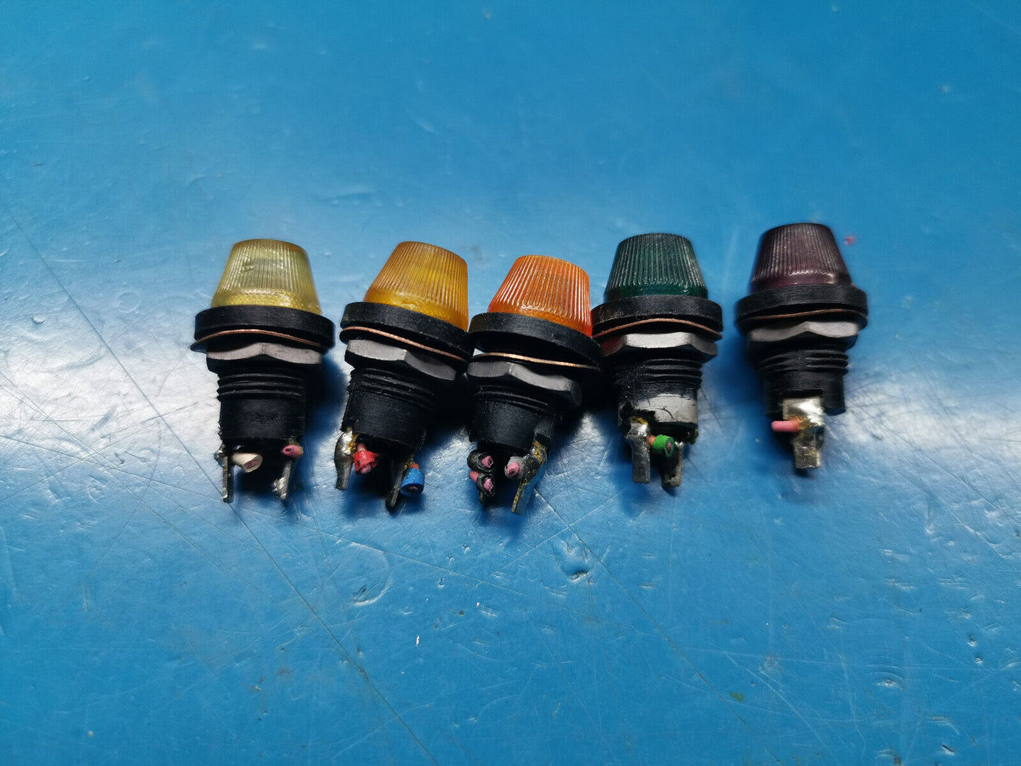 5pcs Panel Mount Indication Light Yellow Amber Orange Red Green EX MOD