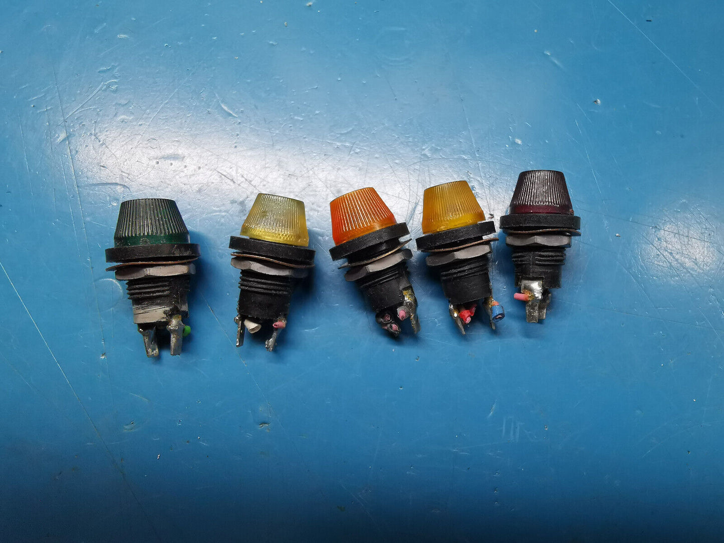 5pcs Panel Mount Indication Light Yellow Amber Orange Red Green EX MOD