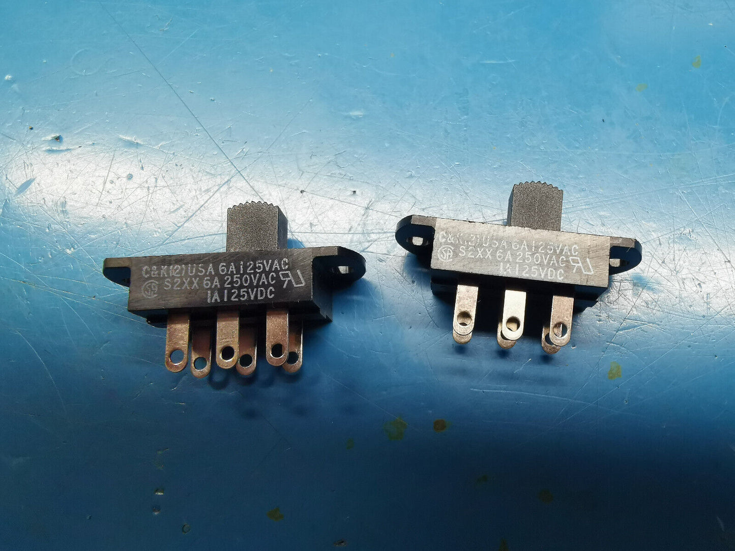2pcs Genuine C&K S Series Slider Switch 6A 250VAC 1A 125v DC