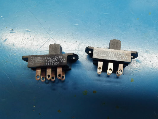 2pcs Genuine C&K S Series Slider Switch 6A 250VAC 1A 125v DC