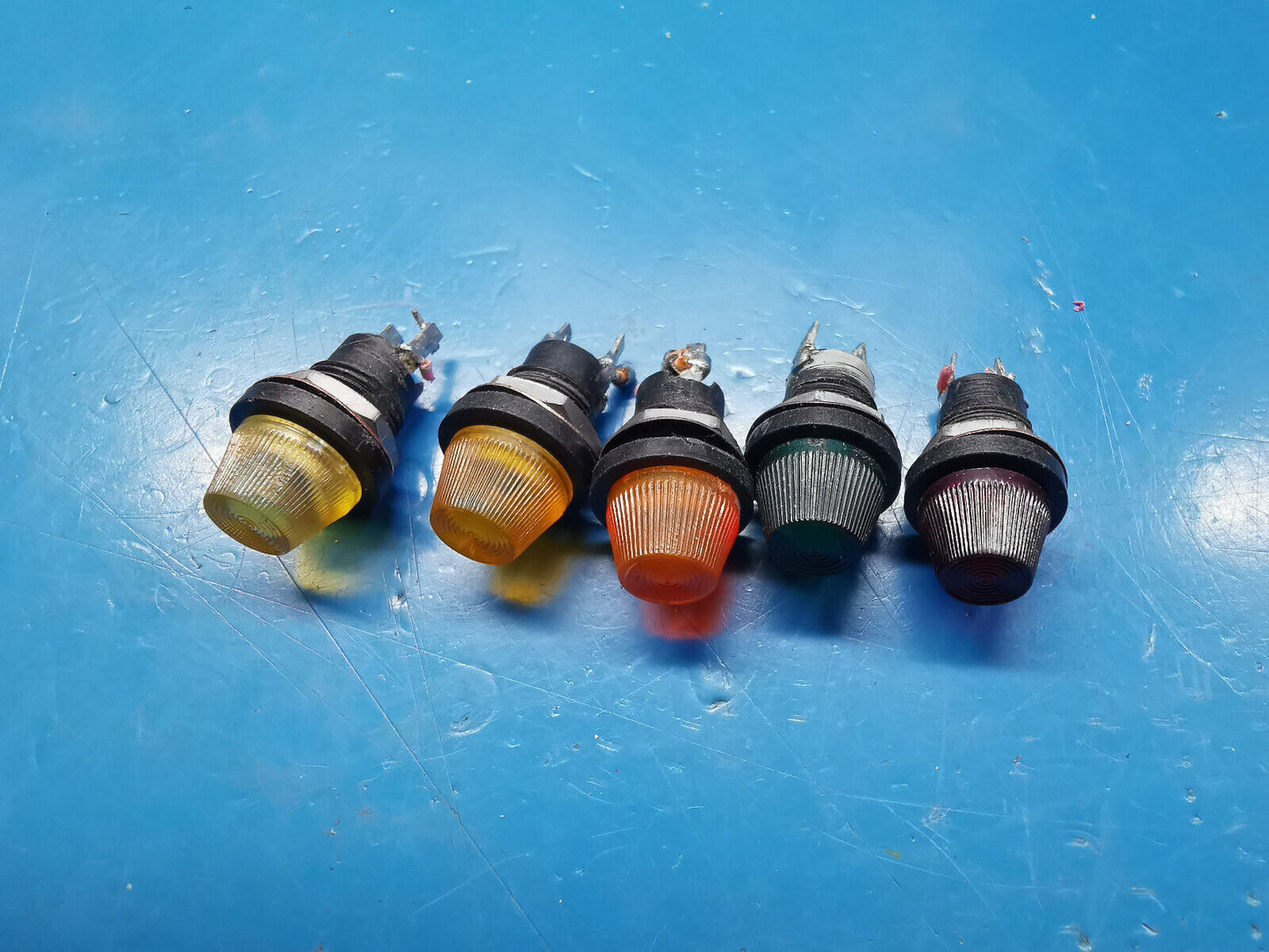 5pcs Panel Mount Indication Light Yellow Amber Orange Red Green EX MOD