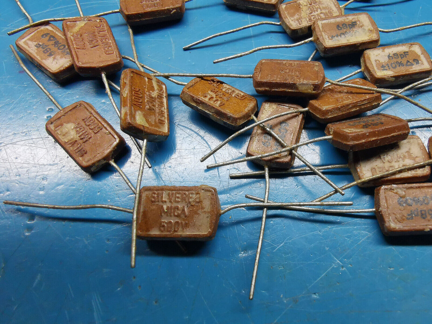 20pcs 68pF Capacitor 500v Silver Mica Capacitor From UK MOD 10%