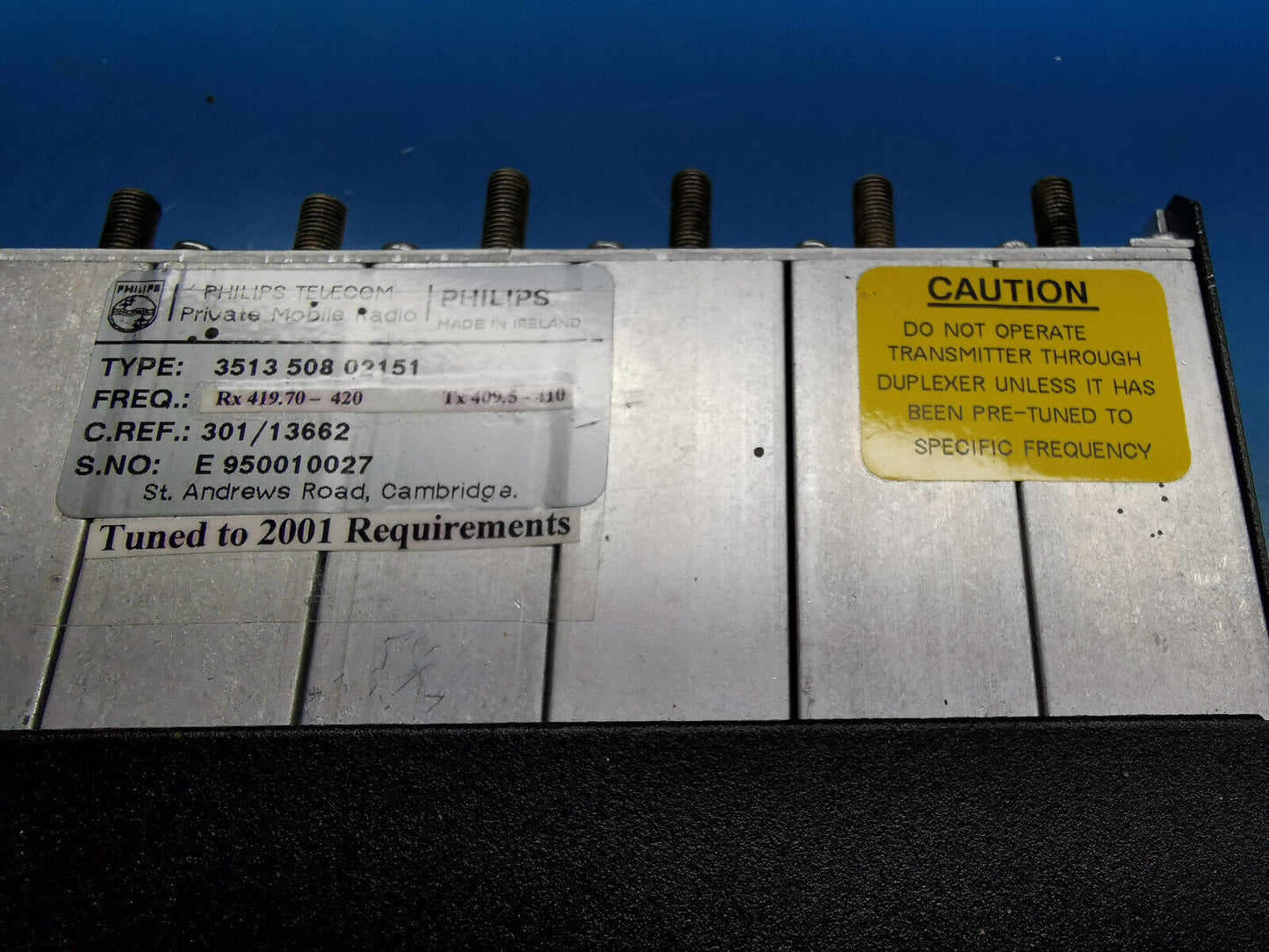 Philips Duplexer RX 419.7MHz - 420MHz  TX 409.5Mhz - 410MHz