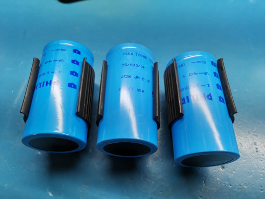 3pcs Philips 15000uF 40v Capacitor With Mounting Clips