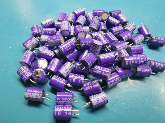 80pcs Genuine Sanyo 100uf 16v Solid Capacitor