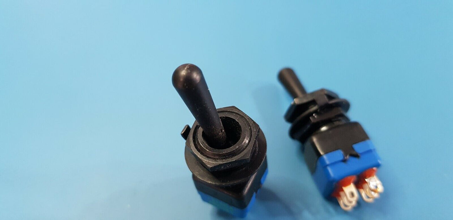 2pcs APEM Toggle Switches Mil Spec ON ON or ON OFF DPDT Toggle Switch