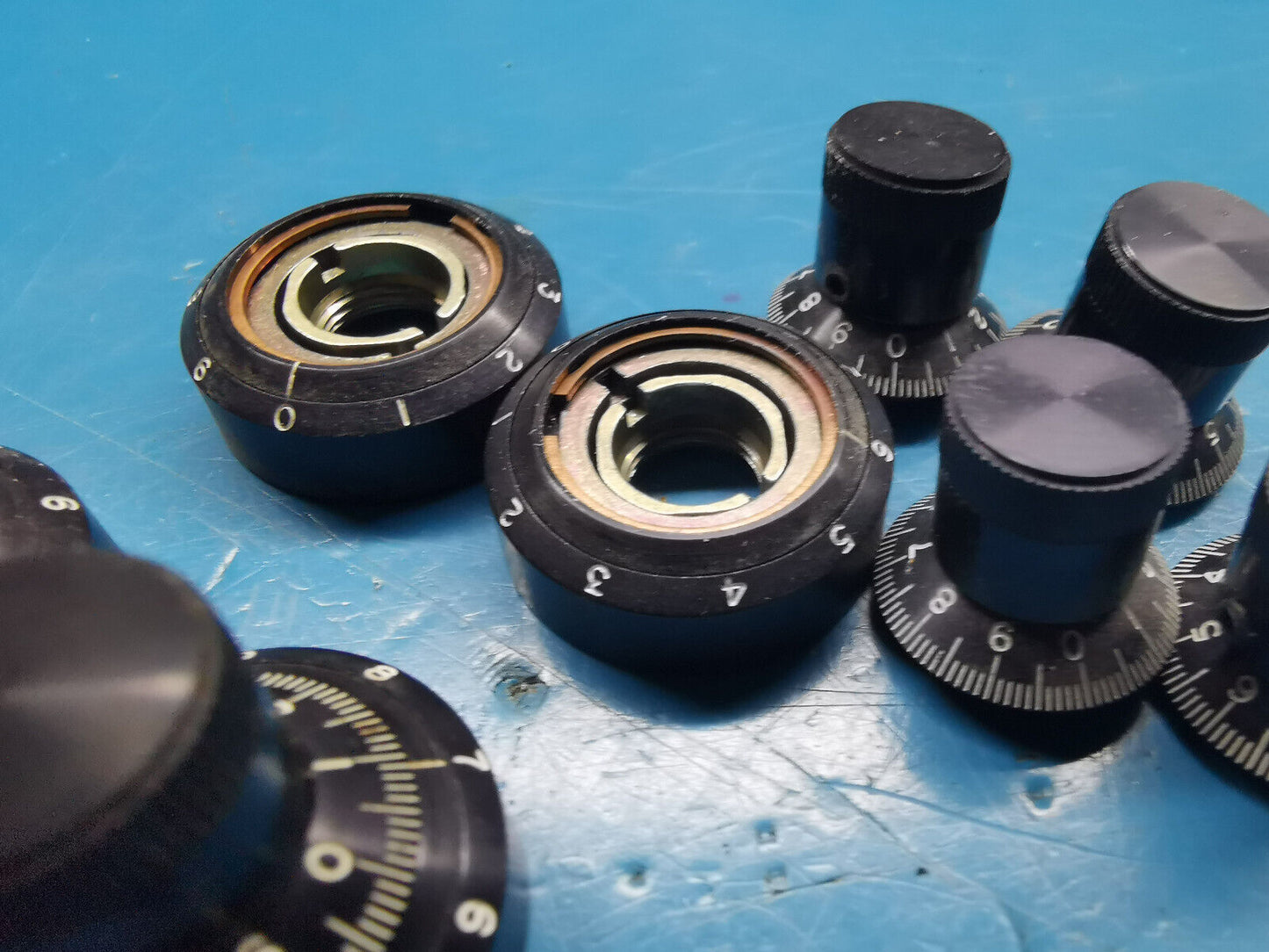 5pcs Kilo Multi Turn Knob 0 To 9 Count 6mm shaft