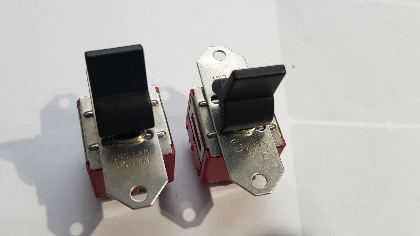2pcs DPDT Lever Toggle Switch 3A 250V DPDT ON ON UND LAB C&K 9201