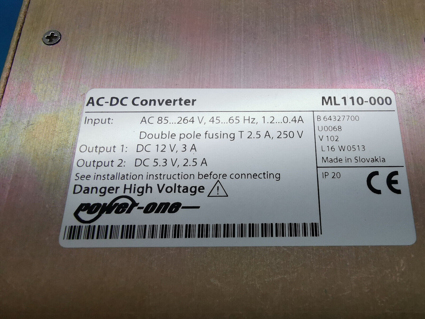 12v 3A 5.3v 2.5A Switch Mode Power Supply ML 110-000