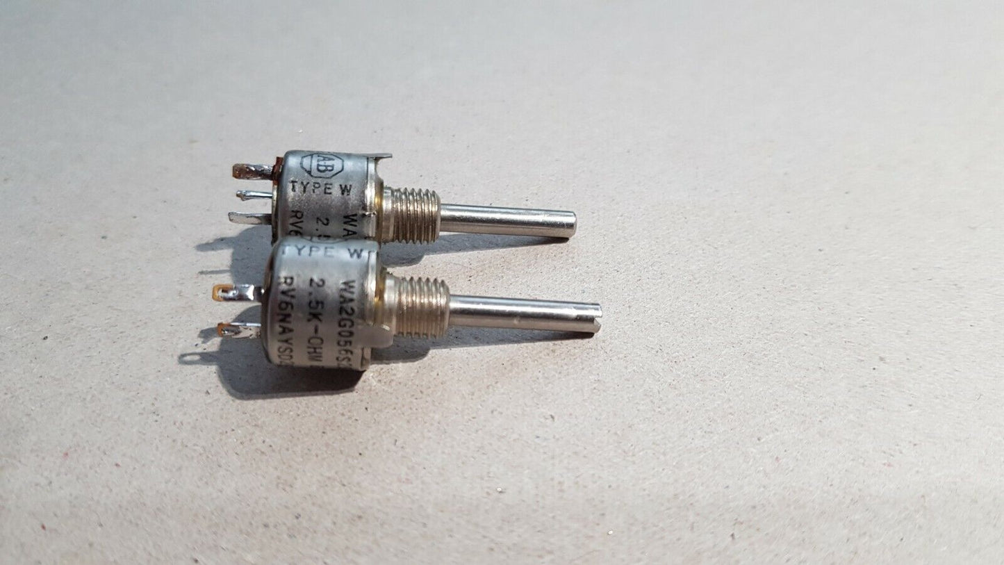 2pcs 2.5K Potentiometer Allen Bradley Type W Potentiometer
