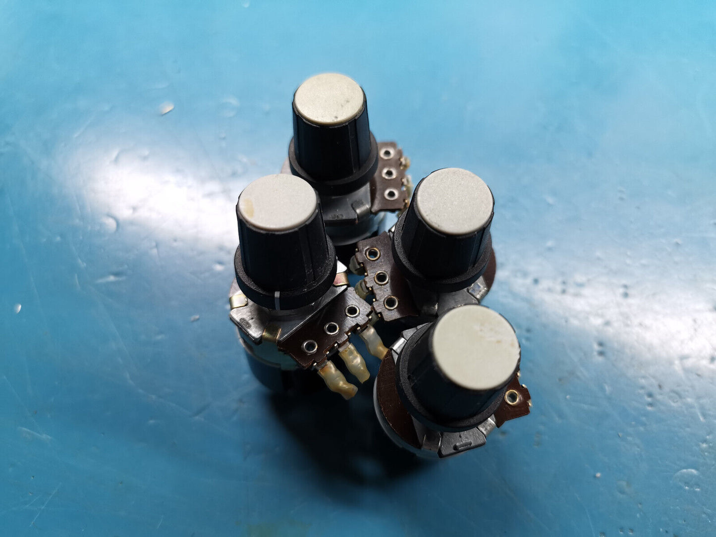 4pcs Vintage Egen 100K Linear Potentiometer With Pull Switch DPST 2A 250v AC