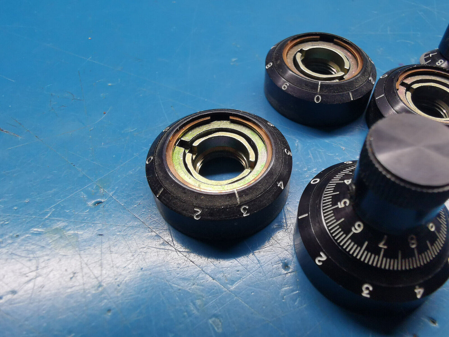 5pcs Kilo Multi Turn Knob 0 To 9 Count 6mm shaft