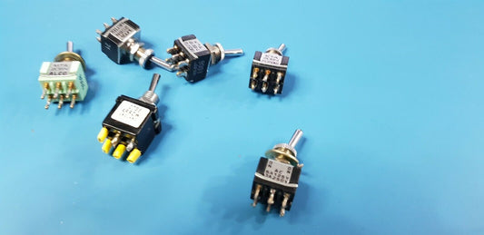 6 pcs Toggle Switch Military Parts DPDT ON - ON Type 3A 250v AC