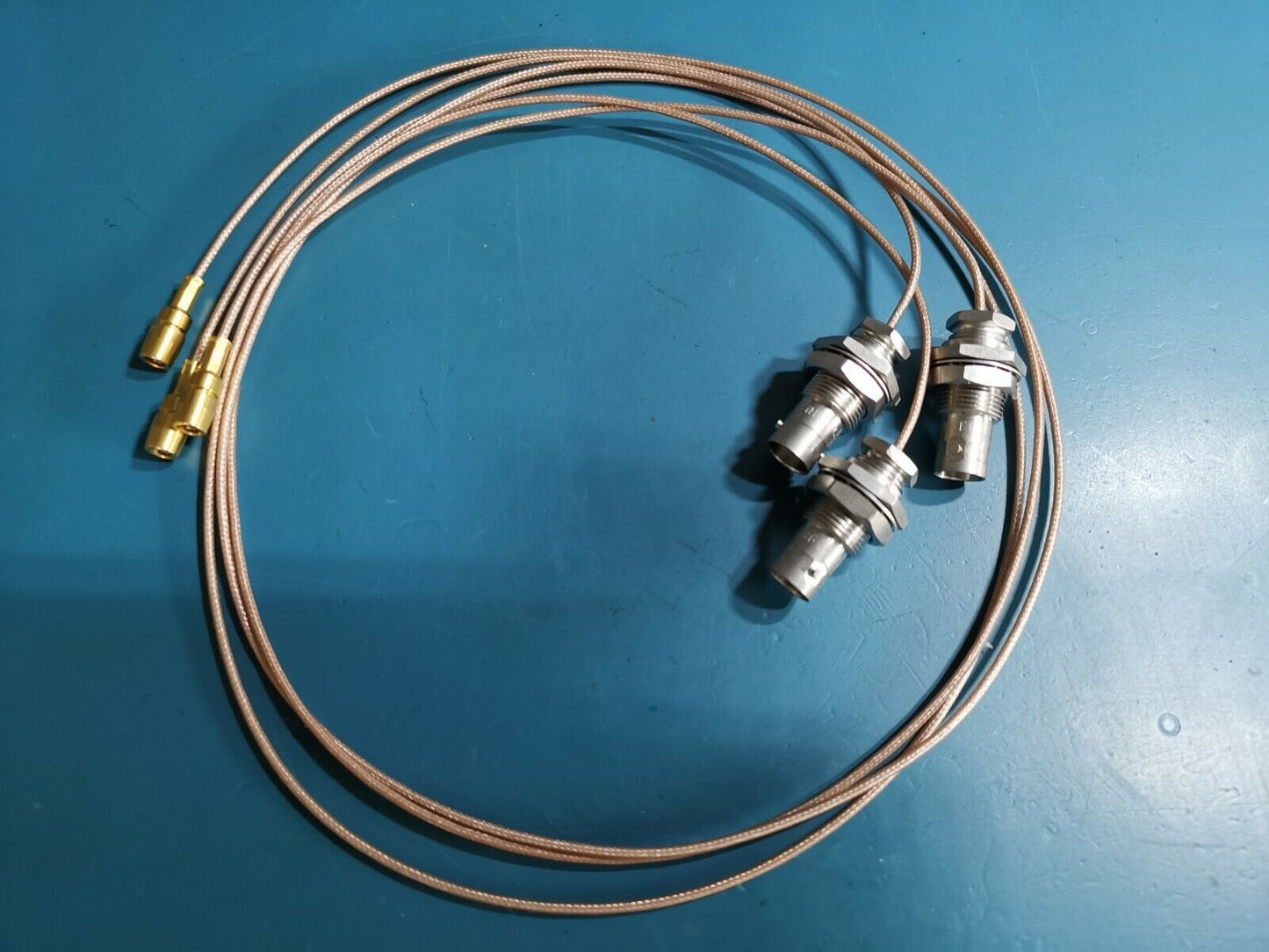 3pcs BNC Female To SMB Female Plug 70cm Rosenberger Panel Mount BNC