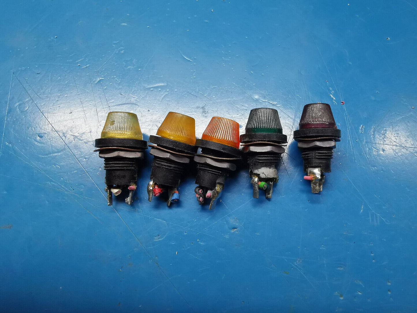 5pcs Panel Mount Indication Light Yellow Amber Orange Red Green EX MOD