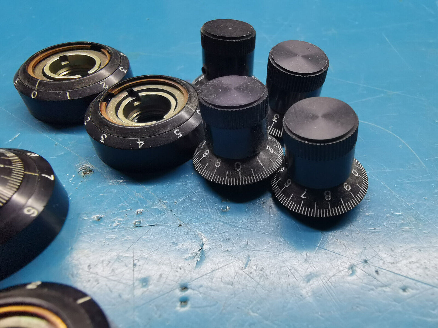 5pcs Kilo Multi Turn Knob 0 To 9 Count 6mm shaft