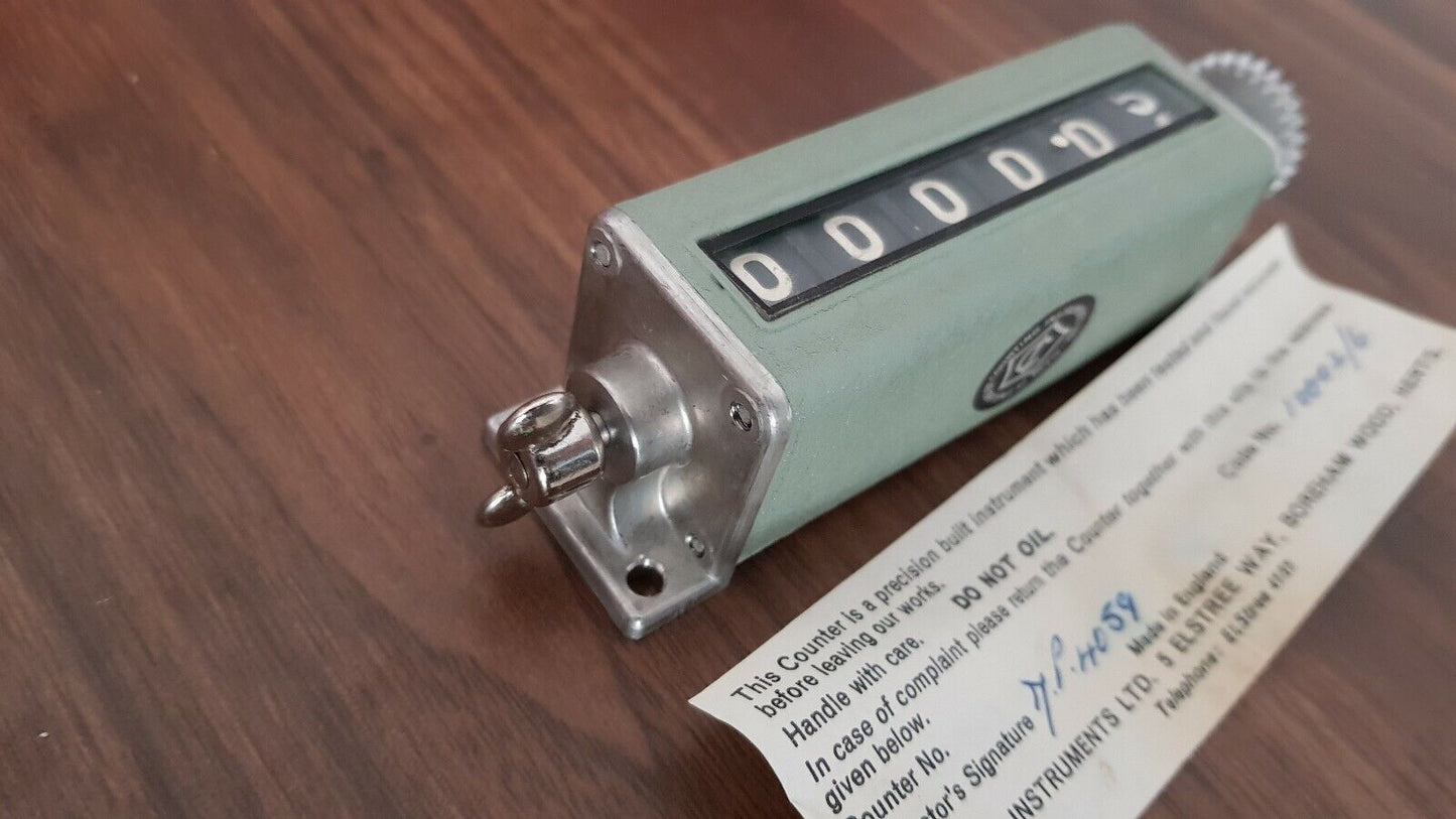 Vintage Mechanical Counter Vintage Military Part 6 Digit