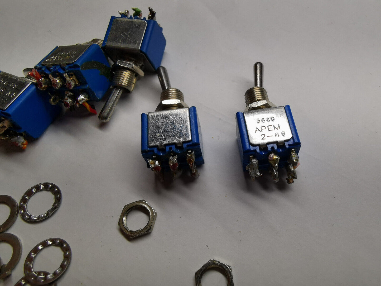 5pcs Of Genuine Apem 5649 Toggle Switch ON OFF ON Type