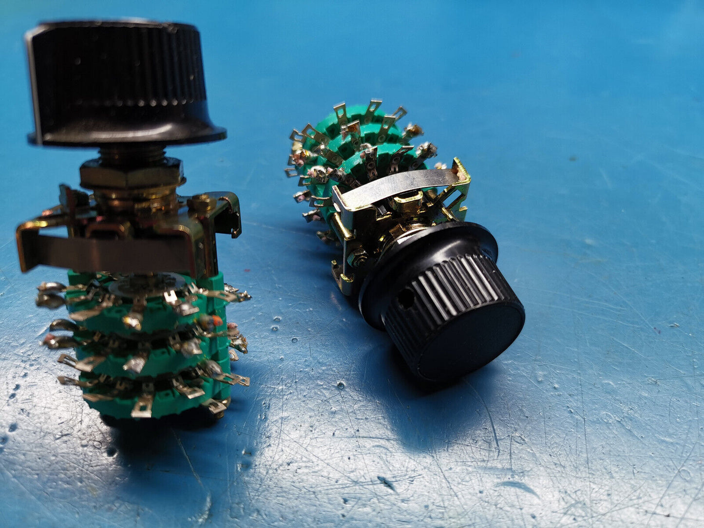 2pcs 3 Pole 6 Position Rotary Switch With Knob