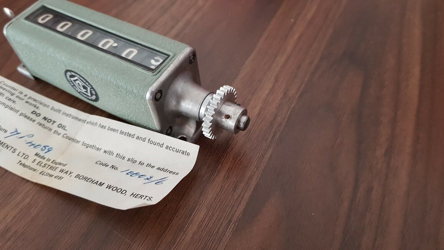 Vintage Mechanical Counter Vintage Military Part 6 Digit