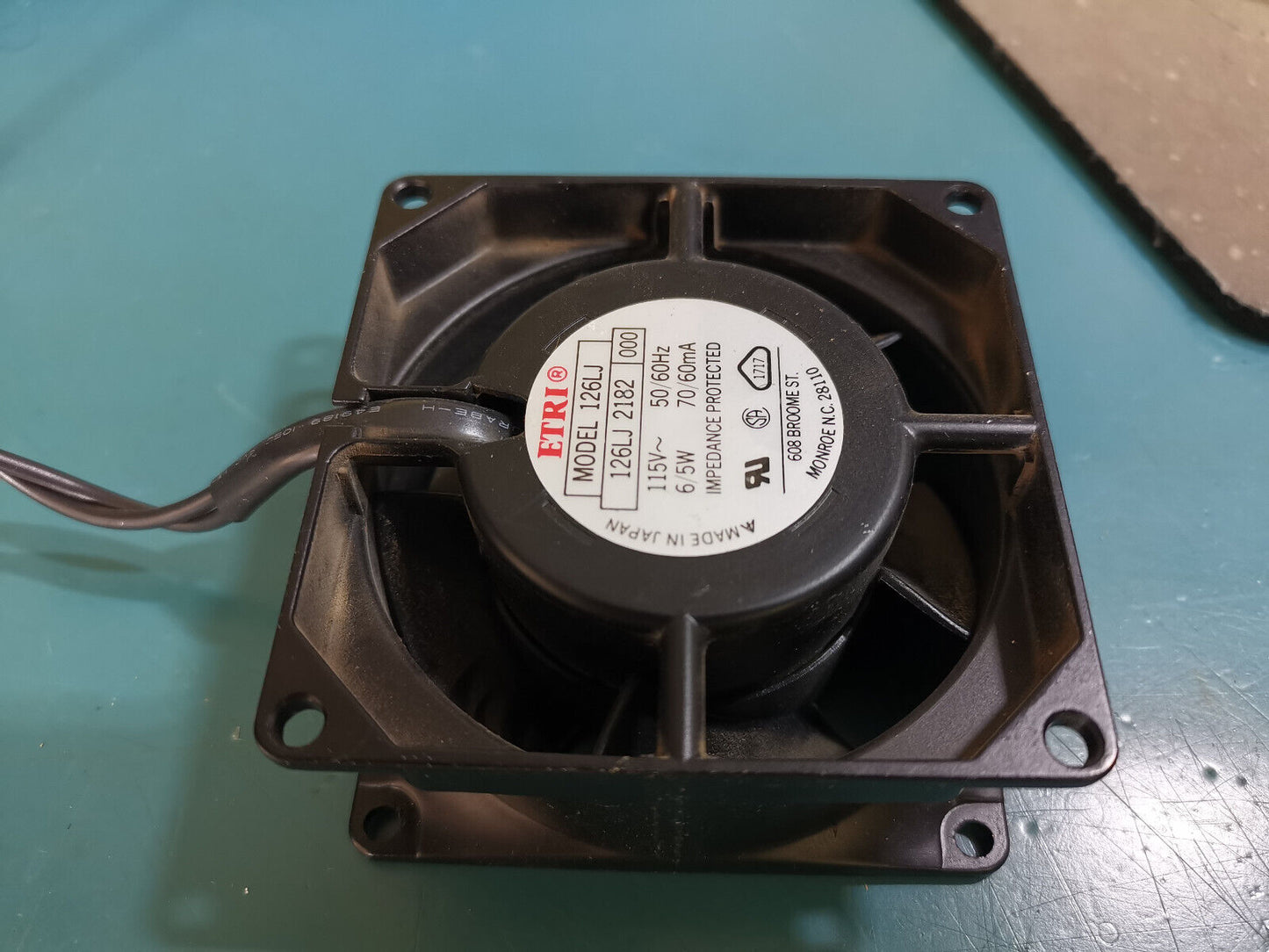ETRI 126LJ 115v Test Gear Cooling Fan 80mm x 80mm x 48mm