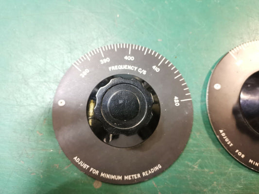 Vintage Military RF Test Gear Knobs 380 C/S To 420 C/S