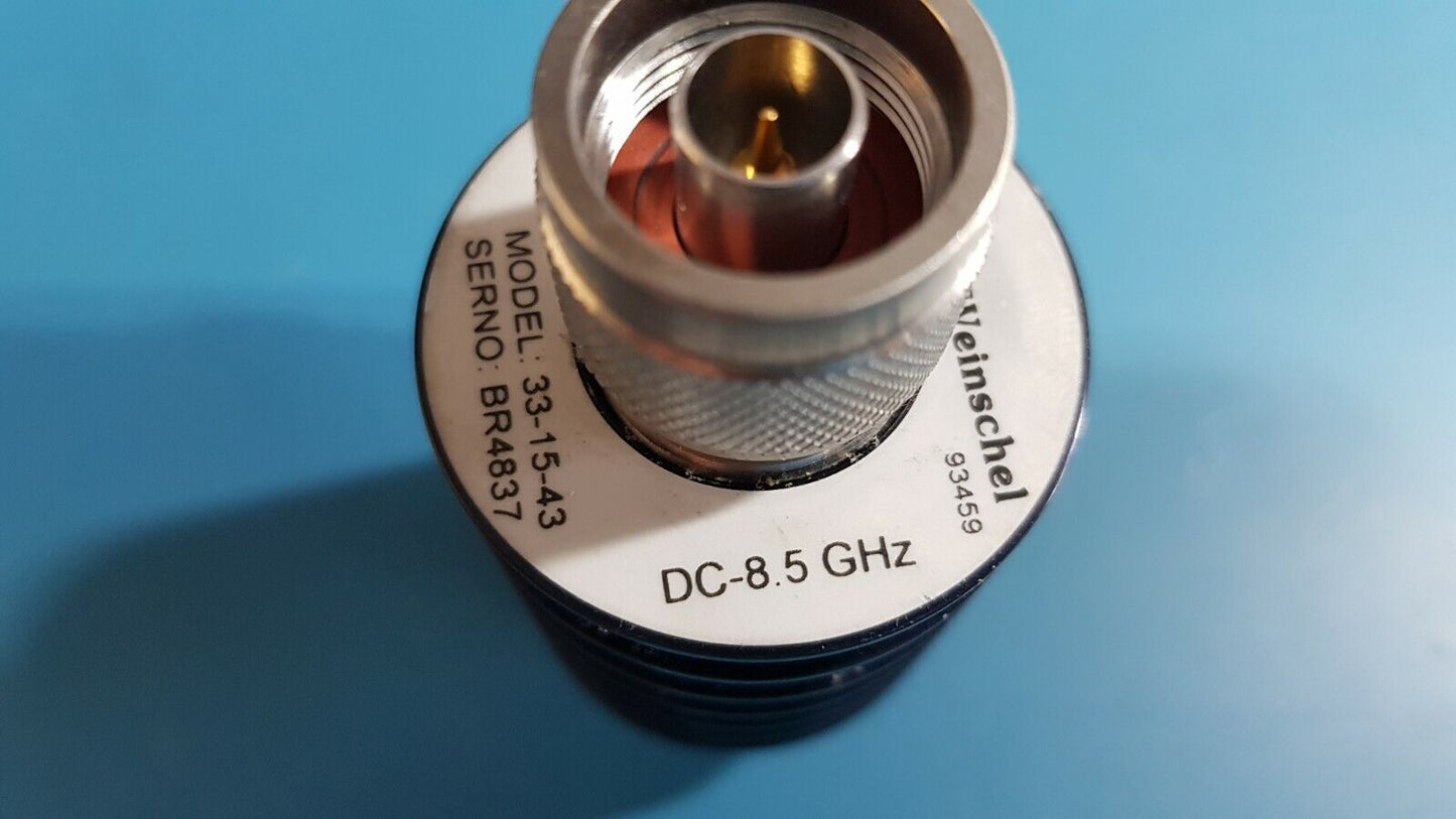 Weinschel 33-15-43 DC To 8.5GHz 15dB Attenuator 25W