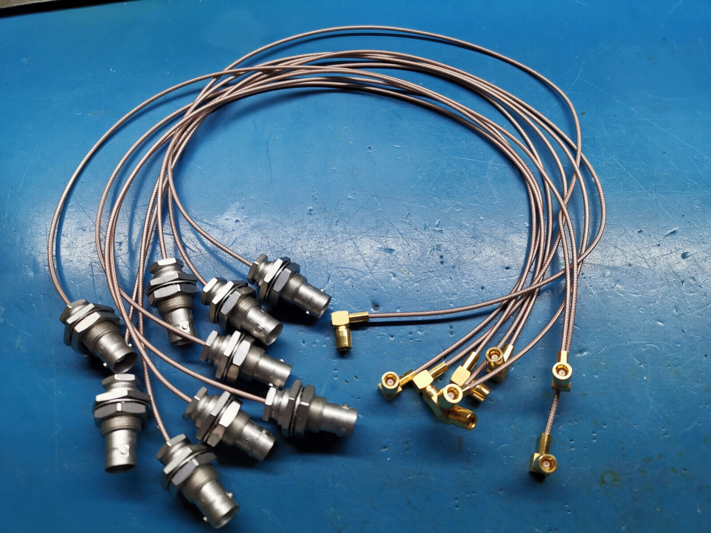 9pcs Female BNC To Female SMB Plug 41cm Rosenberger Panel Mount BNC