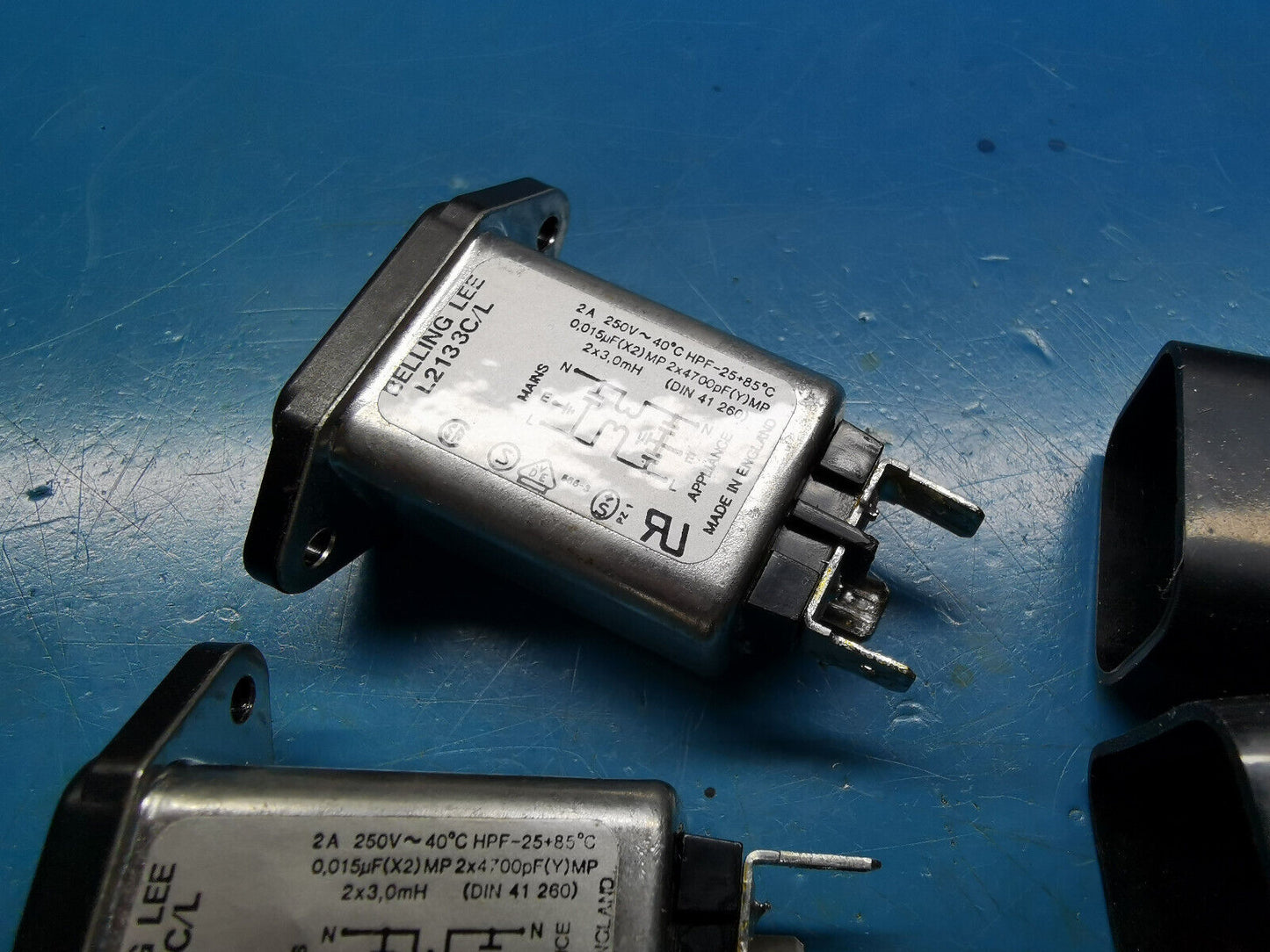 2pcs Mains Inlet Filter 250v 2A Belling Lee L213 3C/L