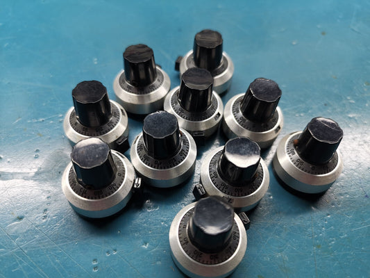 10pcs Multi Turn Knob 0 To 19 Count Beckman Industries