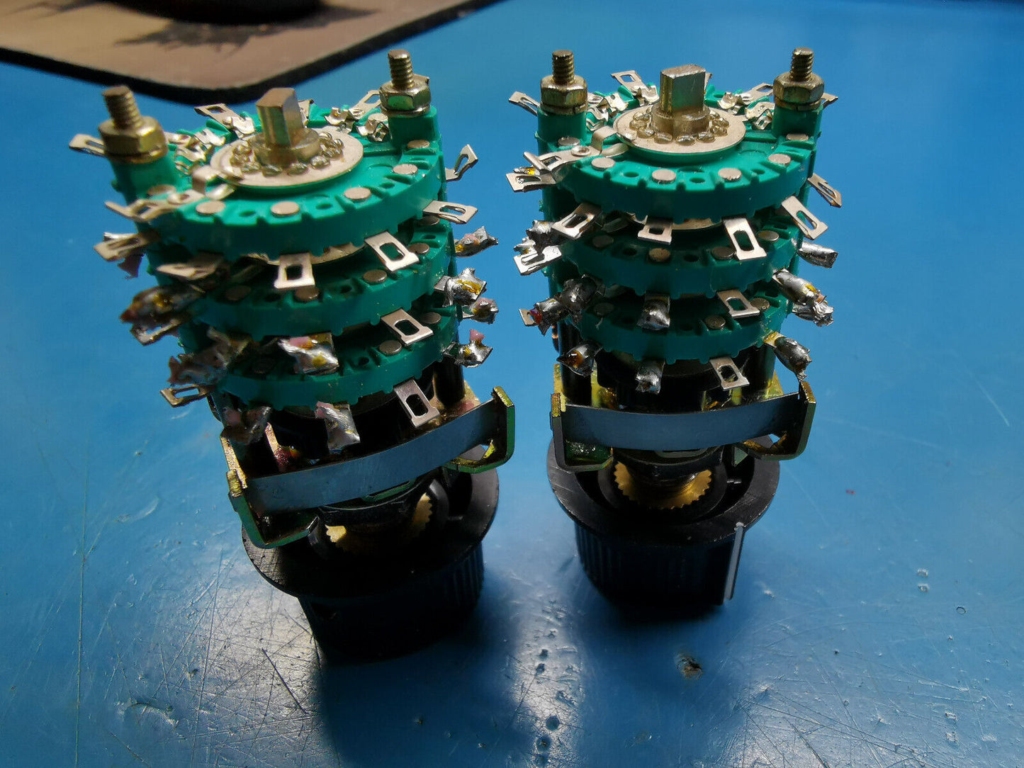 2pcs 3 Pole 6 Position Rotary Switch With Knob