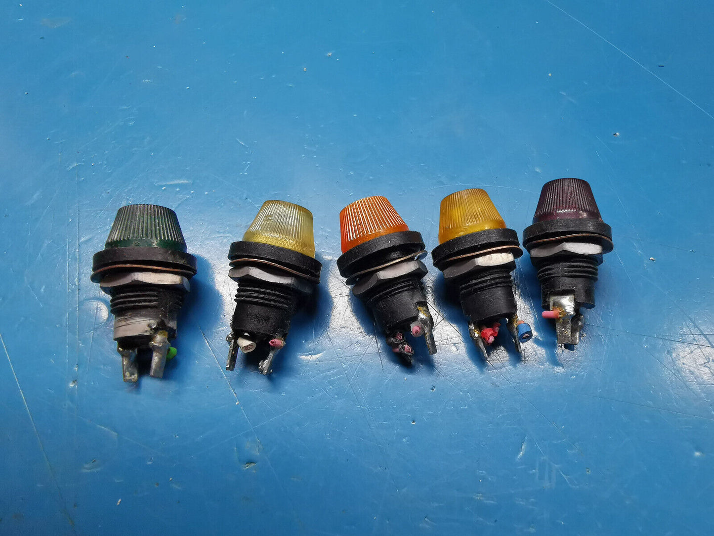 5pcs Panel Mount Indication Light Yellow Amber Orange Red Green EX MOD