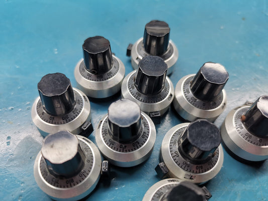10pcs Multi Turn Knob 0 To 19 Count Beckman Industries