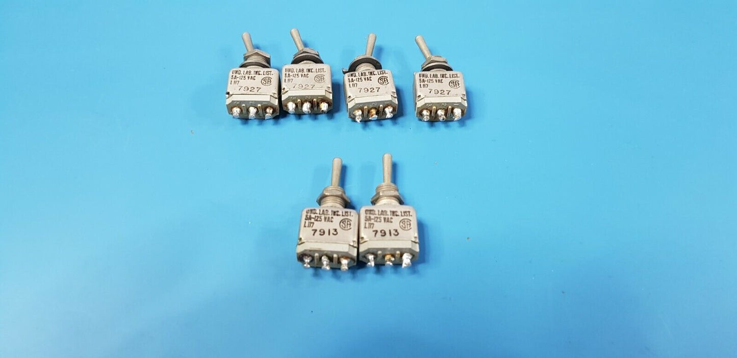 6pcs 5A 125VAC UND LAB Micro Toggle Switch Joblot 4 x SPST 2 x SPDT