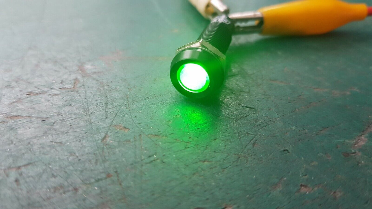 4pcs LED Panel Lamp Indicator Green Marl Military Part