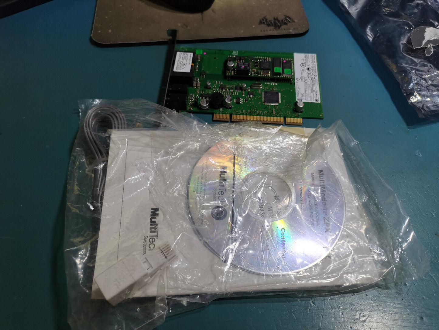 V.92 Voice Data Fax Modem MultiTech MultiModem ZPX MT9234ZPX-PCIE  With CD Rom